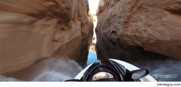 Jet skiing through a canyon looks an awful lot like pod racing