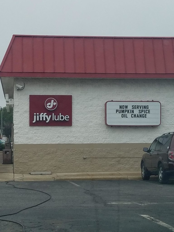Jiffy Lube is getting into the fall spirit