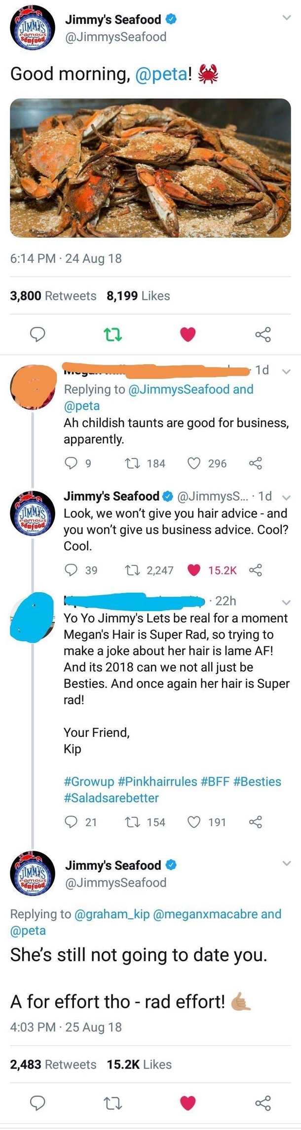 Jimmys Seafood has quite possibly the most savage twitter out there