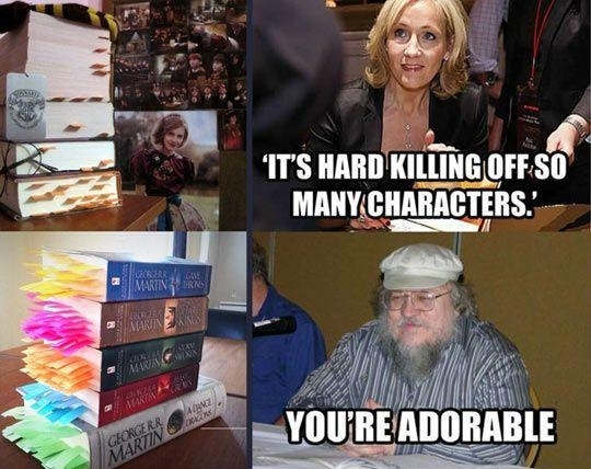JK Rowling vs George R R Martin