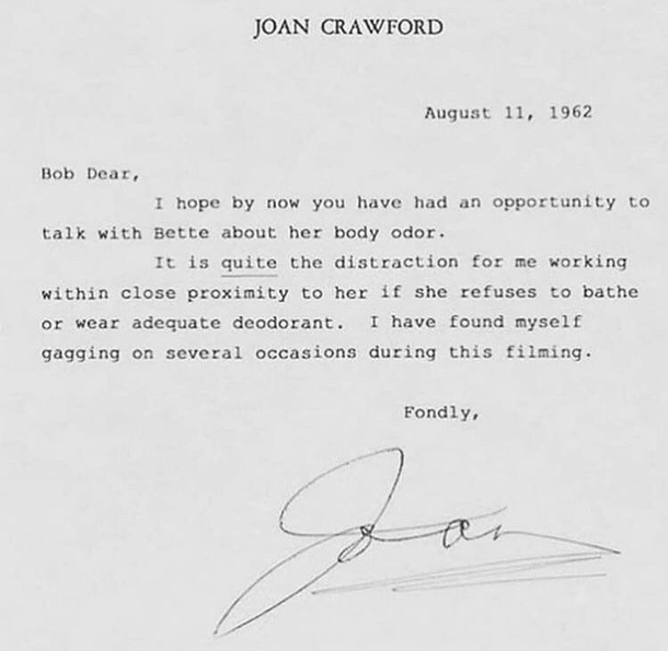 Joan Crawford on Bette Davis 