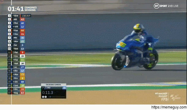 Joan Mirs smooth recovery after a crash