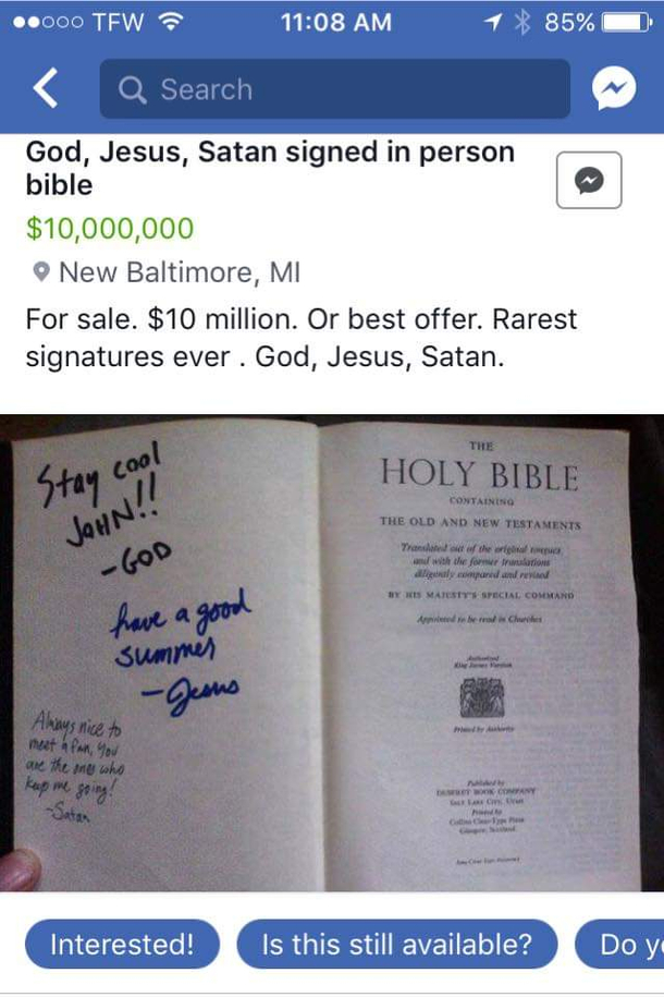 John is the one who keeps Satan going and God likes that