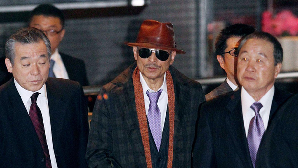 Johnny Depp in his new film role as a Yakuza Boss