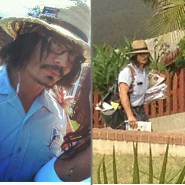 Johnny Depp the mailmanis actually just Eric