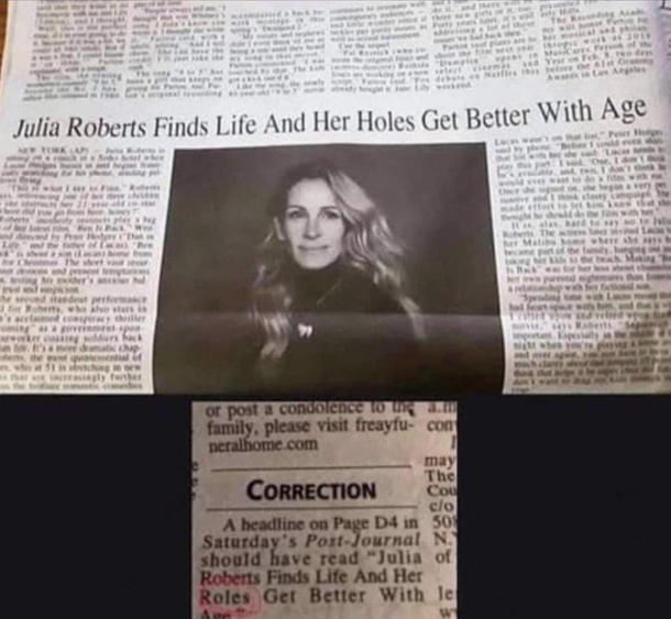 Julia Roberts Holes