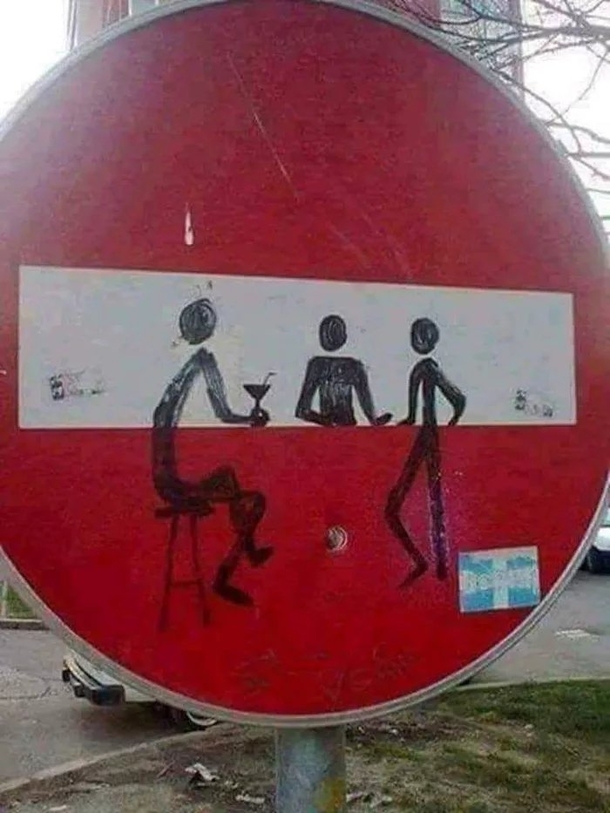 Just a friendly reminder to stop at a bar for a drink
