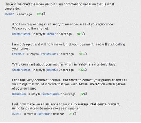 Just a typical day on youtube