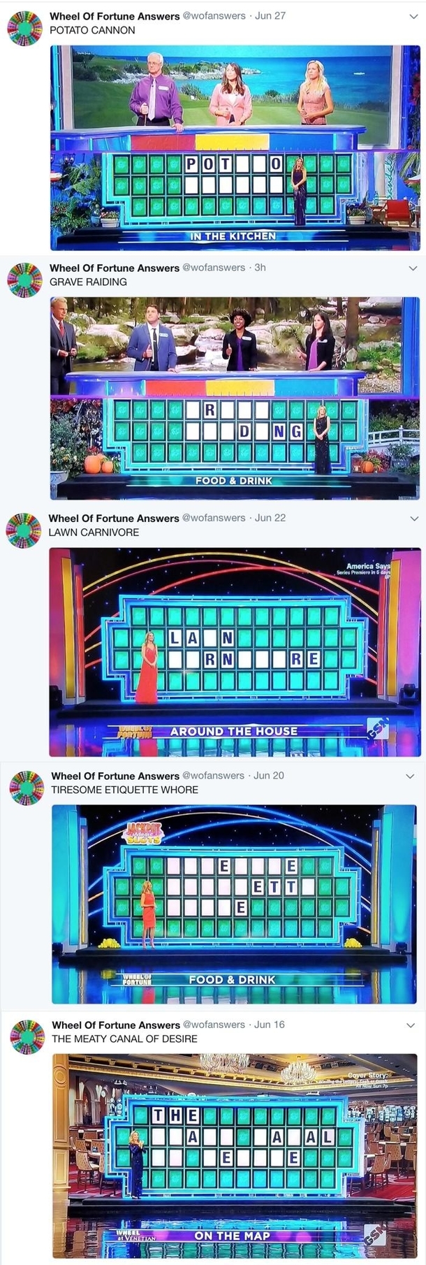 Just discovered the Wheel of Fortune Answers twitter feed