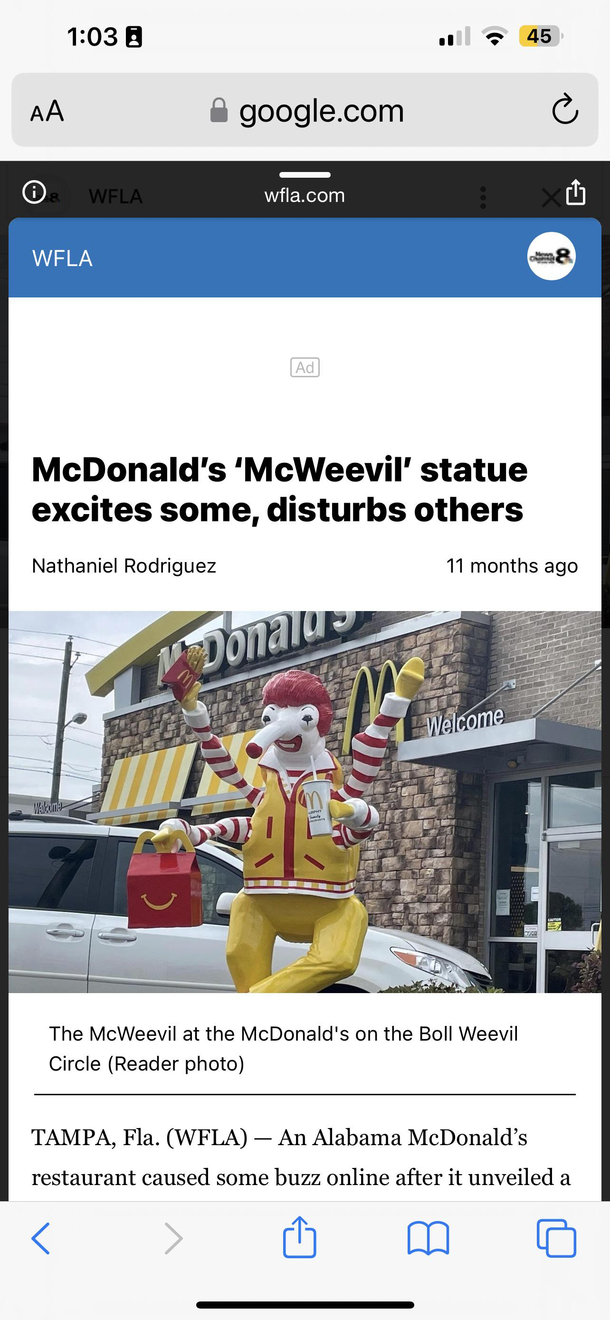 Just found out about McWeevil and I am dead