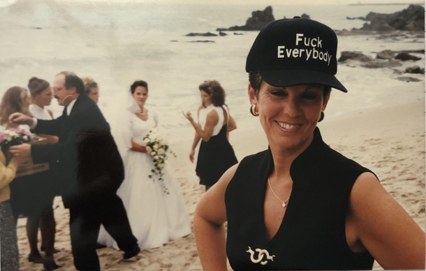 Just found this picture of my grandma in a wonderful hat at my aunts wedding