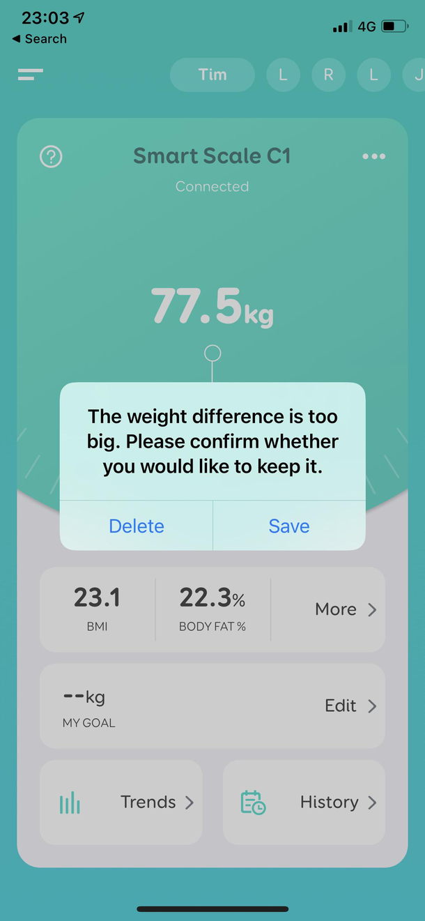 Just got body shamed by my digital scales after  weeks of festive consumption 