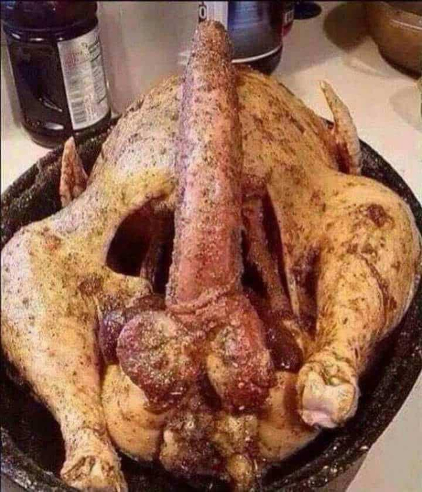 Just got to my grandmas house something seems off about this turkey
