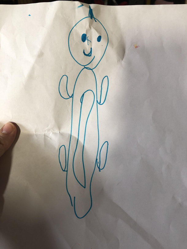 Just had a kid come to the door selling pictures My partner gave her a pound and this is the one he chose from the collection he thought she was selling actual pictures 