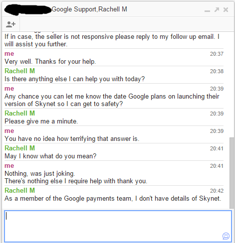 Just had a little chat with Google Support