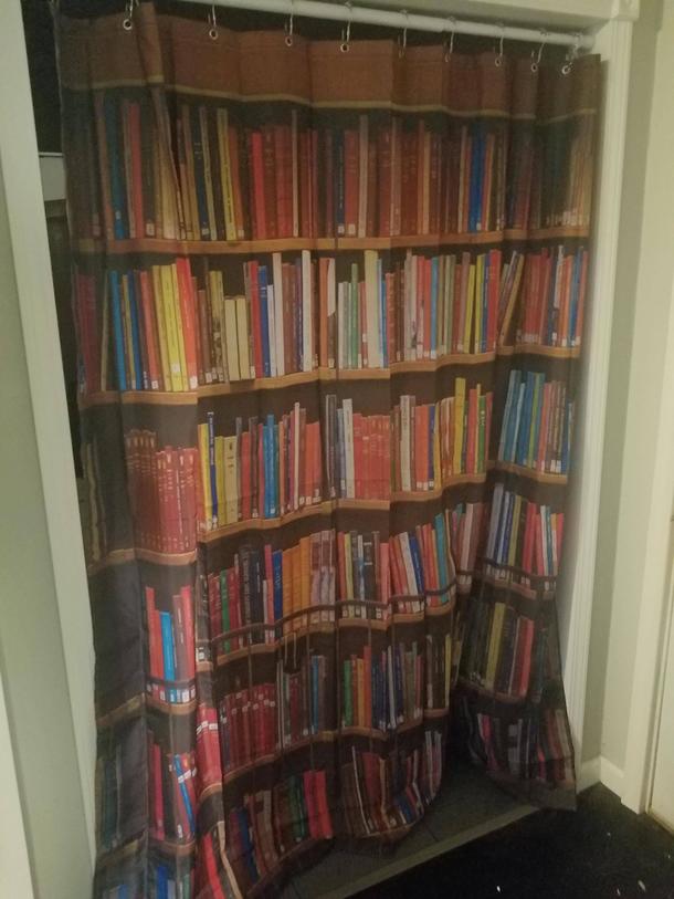 Just installed a fake bookcase with a secret passageway behind it