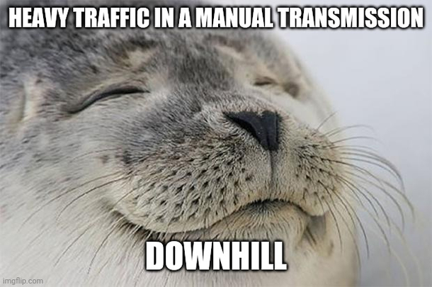 Just pop it in neutral and ride the brake