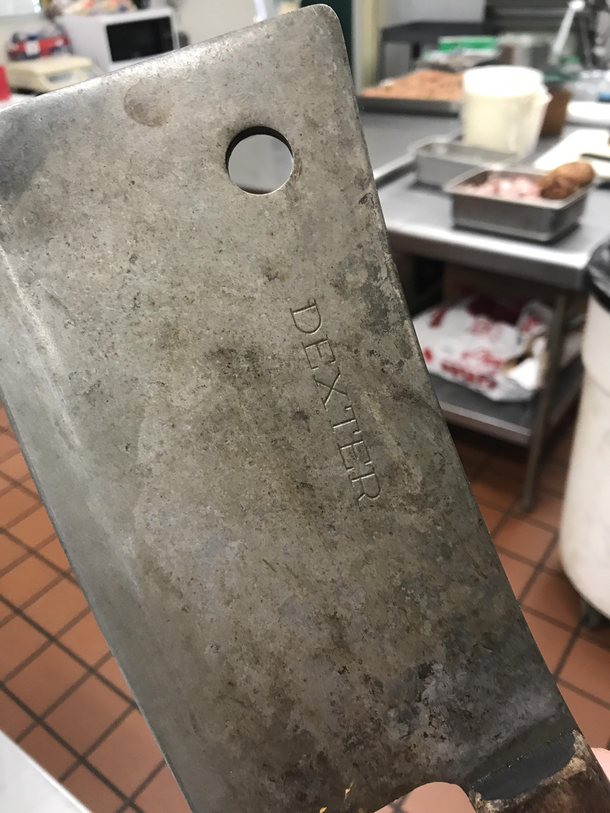 Just realized my meat clever has an interesting name