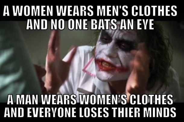 Just realized this double standard