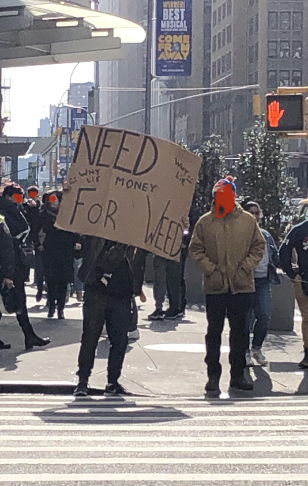 Just reminiscing with my wife about a trip to New York we took a couple of years ago and this guy we saw while we were waiting to cross the road came up