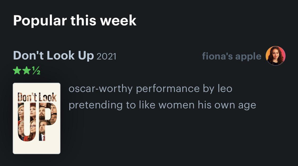 Just saw this on a movie rating app