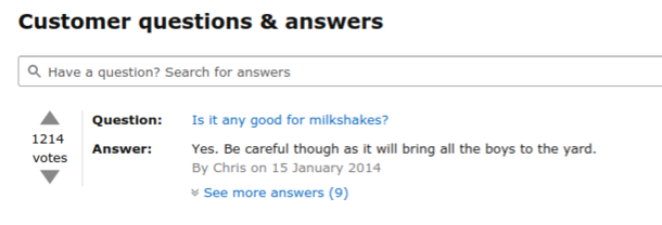 Just saw this on Amazon while looking for blenders