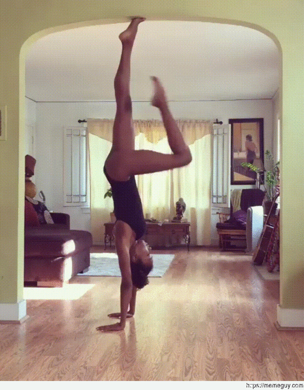 Just some morning yoga