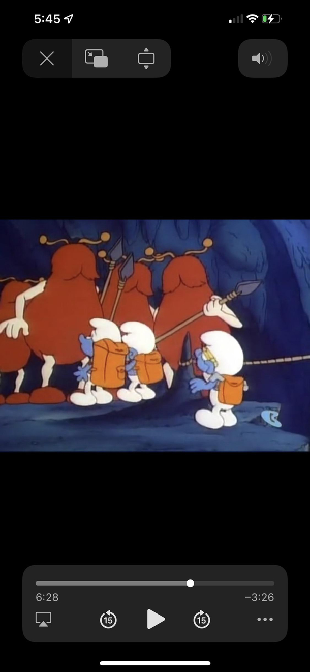 Just watching smurfs when