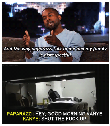 Kanye going all Kanye on us