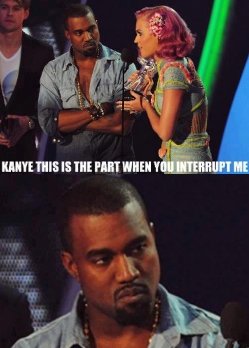 Kanye West is not amused