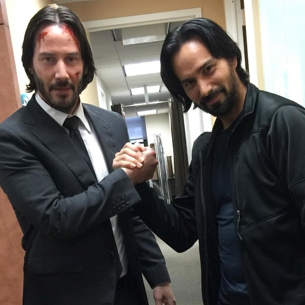 Keanu Reeves looks like his stunt doubles stunt double 