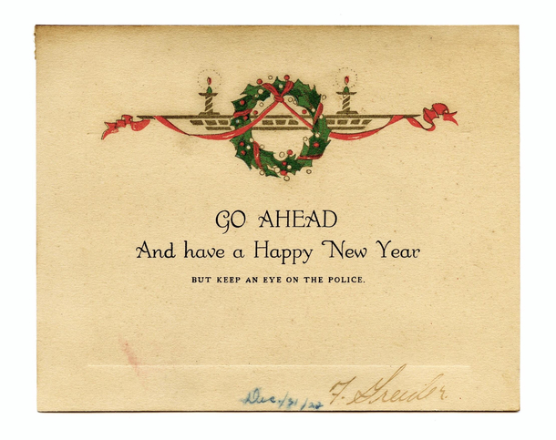 Keep An Eye On The Police  Holiday Card