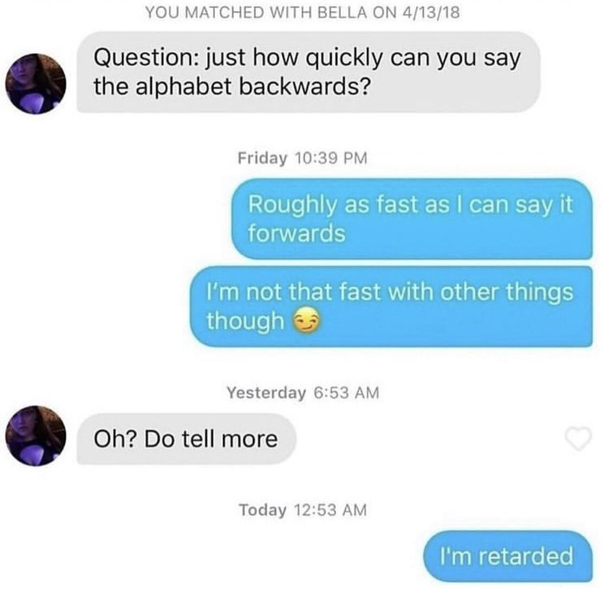 Keeping it  on tinder