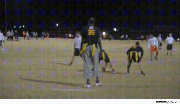 Kevin Durant playing flag football