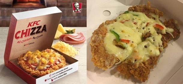 KFC chizza has seen better days