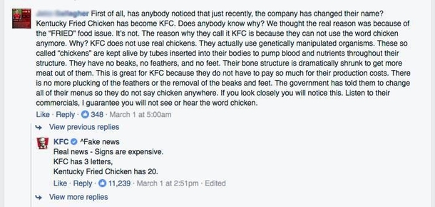 KFC  - Conspiracy nut 