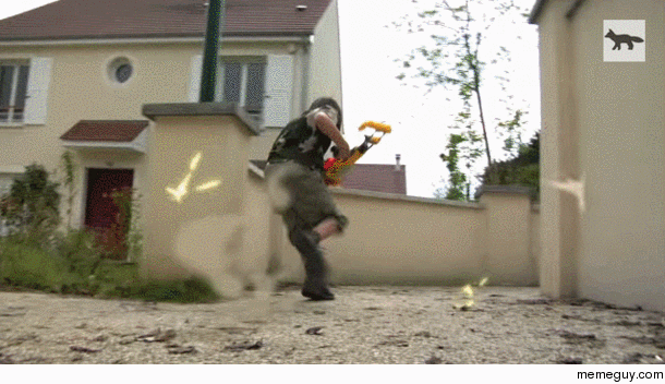 Kids imagination  Nerf gun war