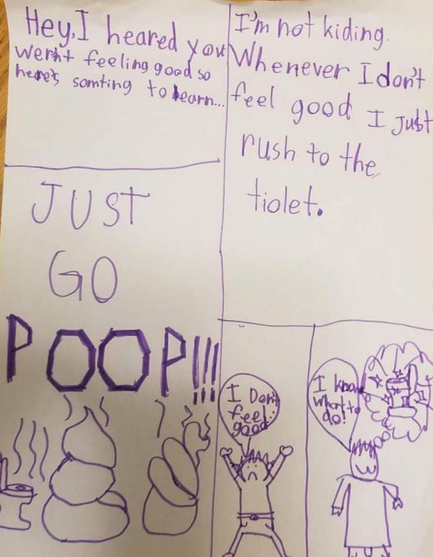 Kids teacher has been out sick the past  days Here is the get well card she made for her I am sure the teacher will feel so much better after getting this