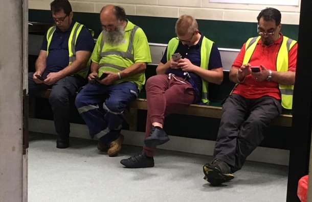 Kids today Always glued to their phones