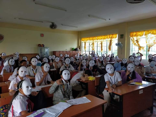 Kids were advised to wear mask for protection against Coronavirus