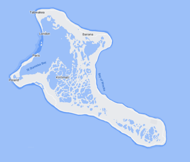 Kiribati Is The Only Country Where You Can Find Poland Paris London and Banana
