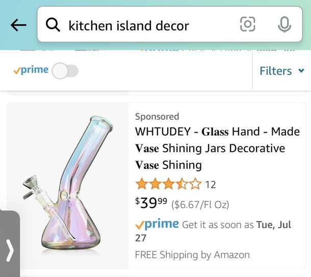 Kitchen island decor version 