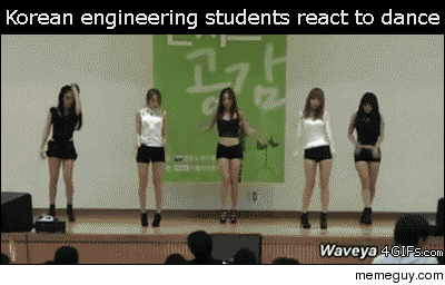 Korean engineering students react to dance