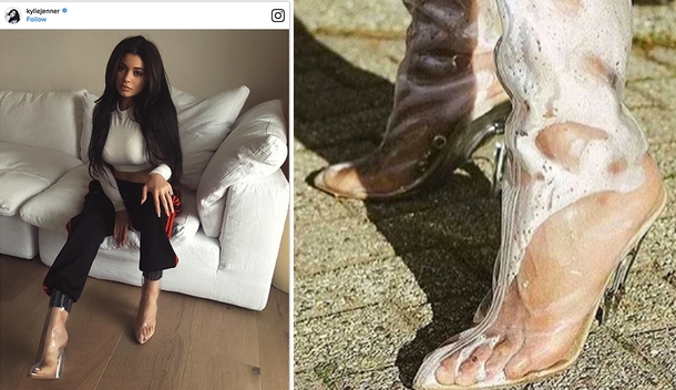 Kylie Jenners new clear plastic boots