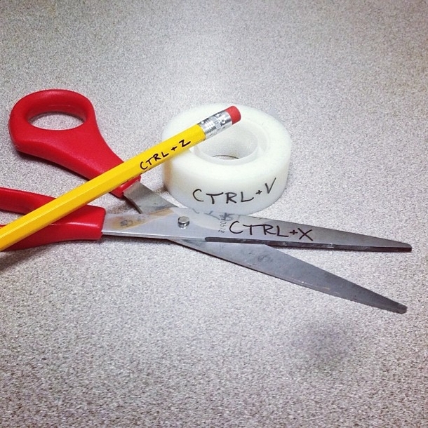 Labeled my office supplies accordingly