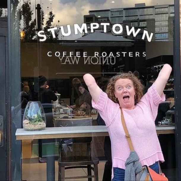 Lady has a great sense of humor