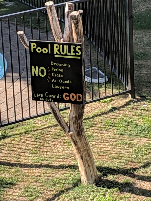 Lake Taupo New Zealand-Hostel Pool Rules The safest Pool in all of Middle Earth