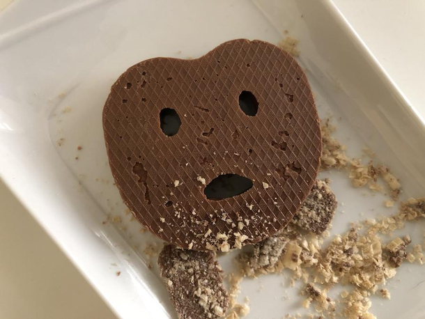 Last gingerbread on a plate I feel very sorry for him