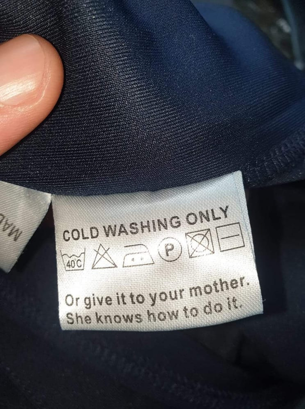 Laundry instructions for this generation