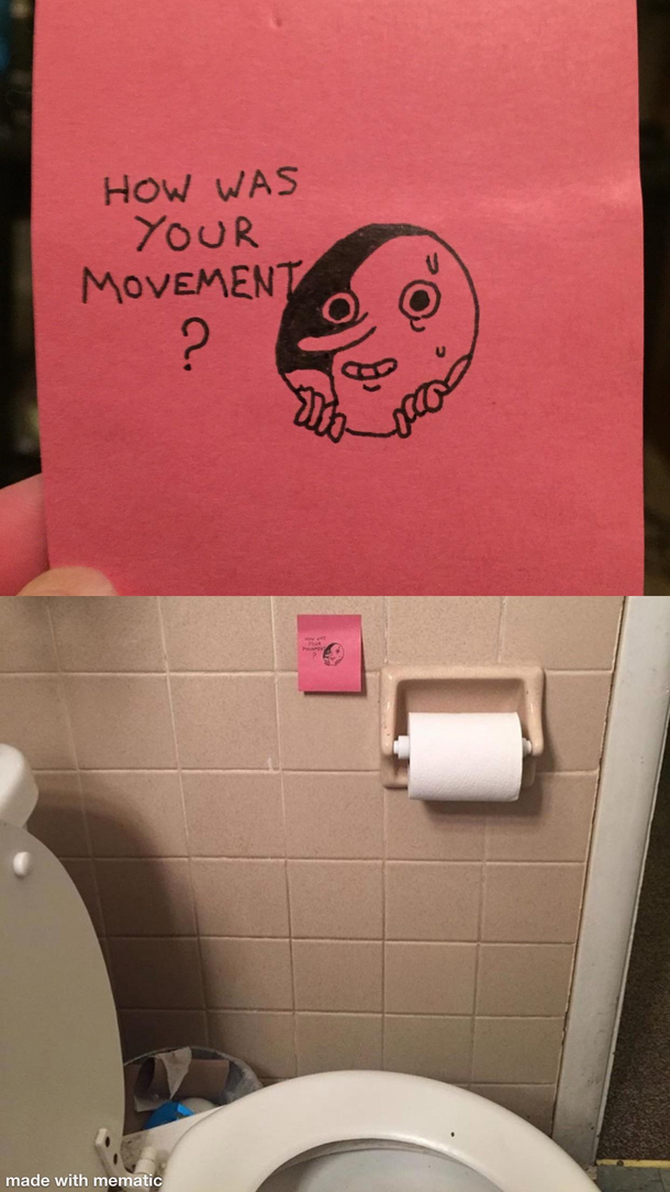 Leaving cute notes around the house